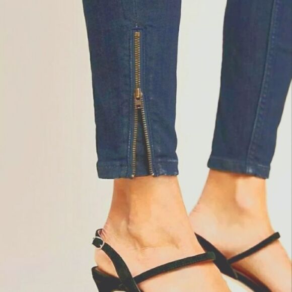 Pilcro and the Letterpress High-Rise Denim Moto Legging zip ankle size 28 - Picture 15 of 16